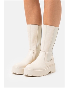 Женские сапоги VIVIANNE кожаные на платформе, кремовый Steve madden