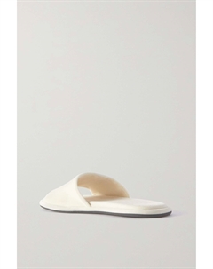 Бархатные шлепанцы Canal, кремовый The row