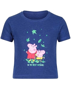 Футболка с короткими рукавами и принтом «Свинка Пеппа» для мальчиков и девочек, королевский синий цвет, цвет azul Regatta