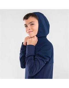 Беговая рубашка с длинным рукавом детская - Теплый+ 500 синий/оранжевый, цвет blau Kiprun