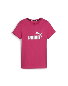 Футболка с логотипом Kids Essentials Гранатовый Розовый Puma