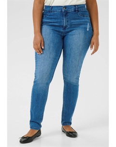 Джинсы скинни KCLAURINA, цвет Washed Destroyed Blue Denim Kaffe curve