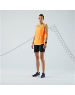 Женская майка для бега со встроенным бюстье - Care оранжевый, цвет gelb Kiprun