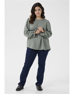 Блуза ROUND NECK PRINTED, черный Kaffe curve