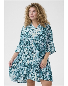 Повседневное платье KCAMI, цвет Teal Leopard Print Kaffe curve