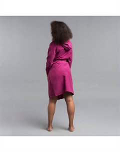 Халат 500 микрофибра компактный женский фиолетовый, фиолетовый Watko