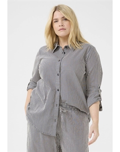 Блузка на пуговицах STRIPED, темно-синий Kaffe curve