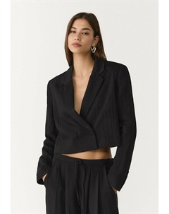 Блейзер CROPPED WITH BACK TIES, черный Stradivarius