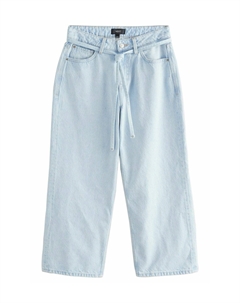 Джинсы прямого кроя REGULAR FIT HOURGLASS BELTED CROPPED WIDE LEG, синий Next