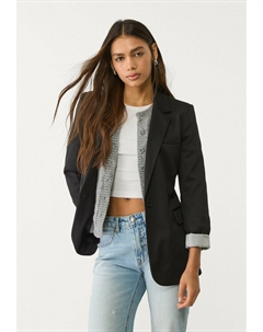 Блейзер, черный Stradivarius