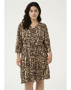 Платье-рубашка, бежевый Kaffe curve