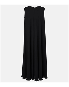 Платье макси из шелкового креп-кади Palau, черный The row