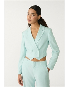 Блейзер WITH TIED BACK, бирюзовый Stradivarius