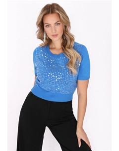 Футболка с принтом, синий Faina