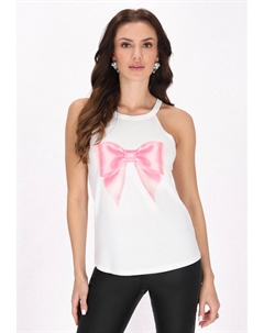 Топ Print T-shirt, белый Faina