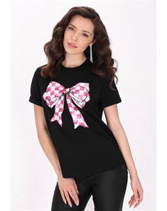 Футболка с принтом, антрацит Faina