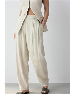 Брюки ELASTICATED BACK RICH TAPERED, бежевый Next