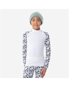Лыжное нижнее белье, функциональная рубашка для детей - BL500 с рисунком пингвина, цвет weiss Wedze