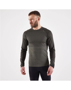 МУЖСКАЯ ДЫШАЩАЯ ФУТБОЛКА ДЛЯ БЕГА С ДЛИННЫМИ РУКАВАМИ — CARE ХАКИ Kiprun