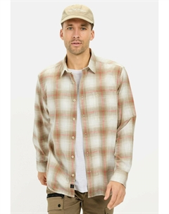 Рубашка KARIERTES LANGARM AUS, бежевый Camel active