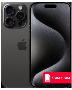 Смартфон Apple iPhone 15 Pro 256Gb eSIM + SIM Черный титан