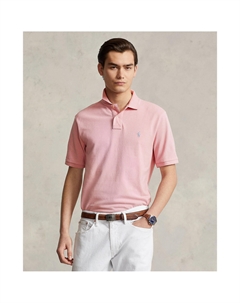 Рубашка-поло узкого покроя из трикотажа пике розовый Laredoute