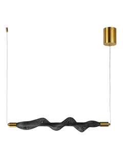 Подвесной светильник из металла и ткани золотистый So'home