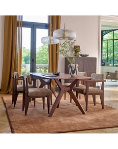 Прямоугольный стол из массива орехового дерева Maricielo каштановый Am.pm.