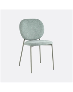 Стул обеденный из мягкой ткани шенилл зеленый Laredoute