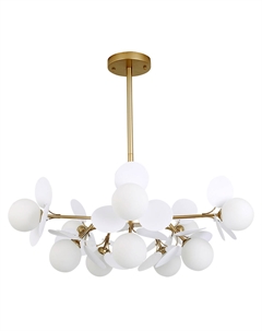 Люстра из металла и стекла золотистый So'home