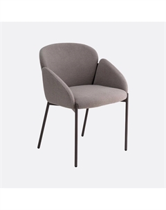 Стул обеденный из мягкой ткани букле серый So'home