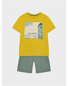 Пижама: футболка с принтом "Good Time"+шорты Sanetta