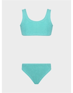 Купальник из жатой ткани, бирюзовый Saint barth