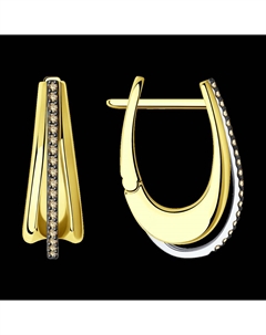 Серьги из желтого золота с бриллиантами Sokolov