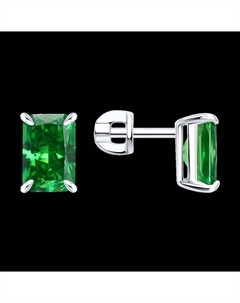 Серьги из серебра с фианитами Sokolov