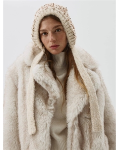 Вязаная шапка-чепчик с содержанием шерсти Sela