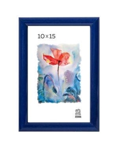 Фоторамка, 10х15 см, пластик, синий Зебра, ооо