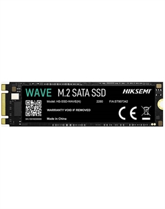 Накопитель SSD M.2 2280 HS-SSD-WAVE(N) 256G HIKSEMI 256GB SATA 6G 3D NAND 560/480MB/s IOPS 85K/70K TBW 70 MTBF 1.5M Hikvision