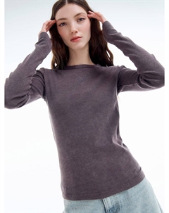 Лонгслив в рубчик с длинным рукавом Твое