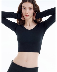 Короткий лонгслив однотонный Твое