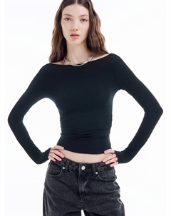 Лонгслив из вискозы с драпировкой Твое