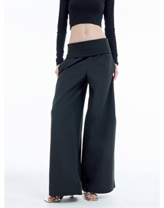 Широкие брюки плащевка с завышенной талией Твое