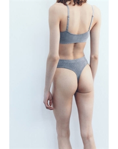 Трусы-стринги высокие бесшовные в рубчик Befree