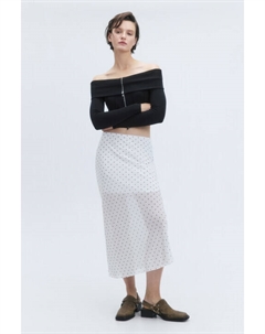 Юбка миди шифоновая с принтом в горошек Befree