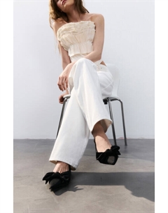 Туфли-слингбэки атласные с бантом Befree