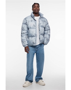 Куртка-пуховик стеганая с воротником-стойкой и принтом Befree