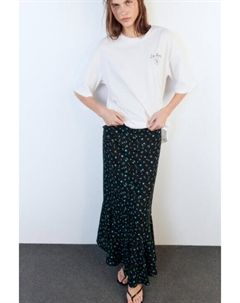 Юбка миди вискозная с пуговицами и воланами Befree