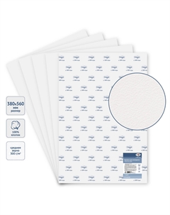 Бумага для акварели "Студия" 380*560 мм 10 л, 300 г, среднее зерно, 100% хлопок Gamma