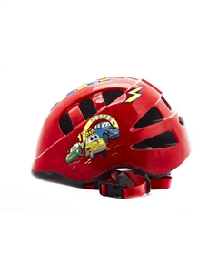 Детский шлем велосипедный с регулировкой Vinca S 48-52 см красный "машинки" Vinca sport
