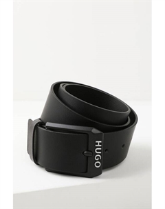 Кожаный ремень с логотипом бренда Hugo